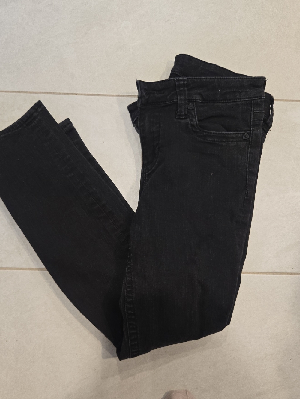 Black Straight-Leg Jeans